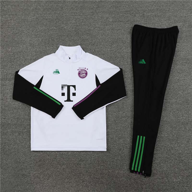Sudadera Entrenamiento Bayern Múnich 2023/2024 Blanco/Negro